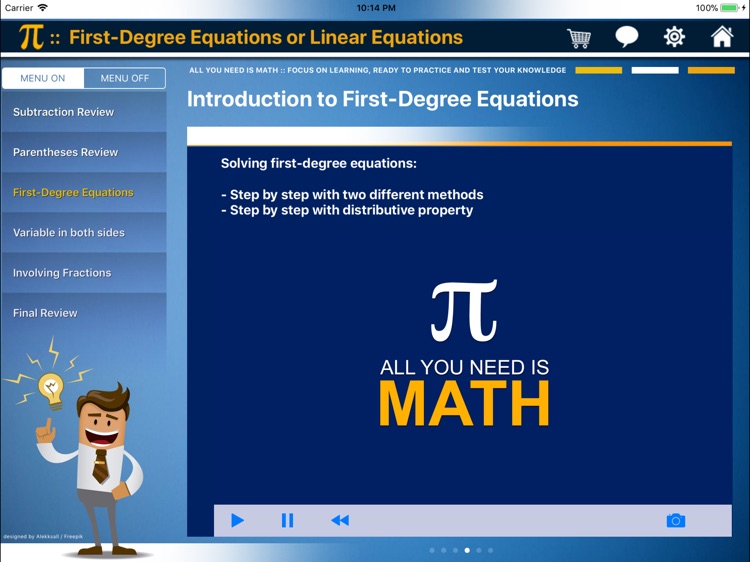 First Degree Equation : ax+b=c screenshot-3