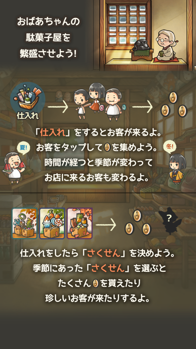 ずっと心にしみる育成ゲーム「昭和駄菓子屋物語３」 screenshot1