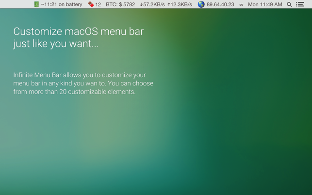 Infinite Menu Bar