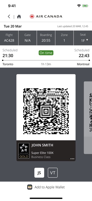 air canada on the app store air canada add frequent flyer number