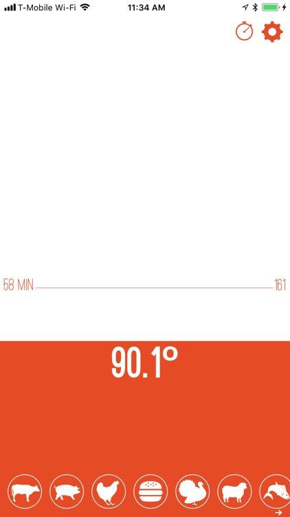 Range cooking thermometer