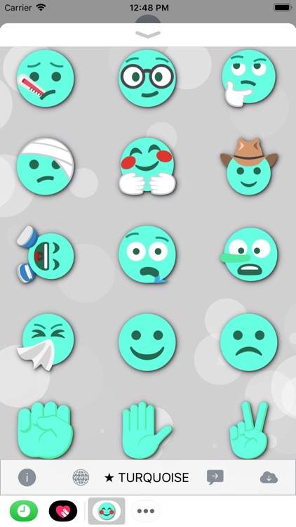 TURQUOISE Emoji • Stickers screenshot-4