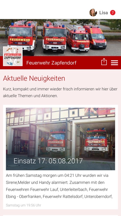 Feuerwehr Zapfendorf App