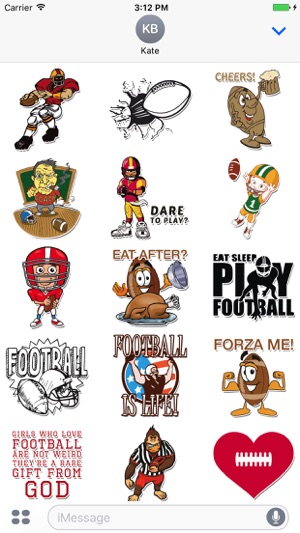 Fun American Football Stickers