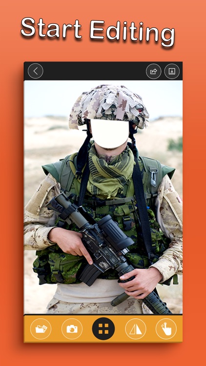 Army Suit Photo Face Editor