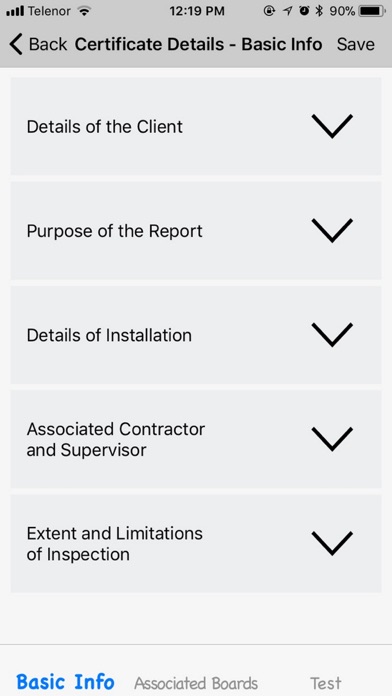 EDIS electrical certificates screenshot 3
