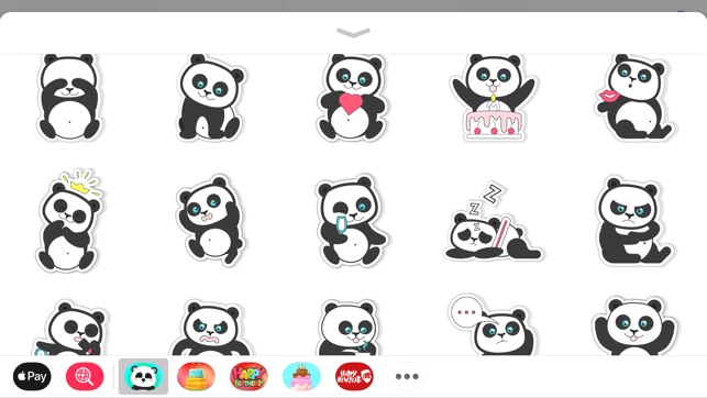 Adorable Panda Emojis Stickers(圖1)-速報App