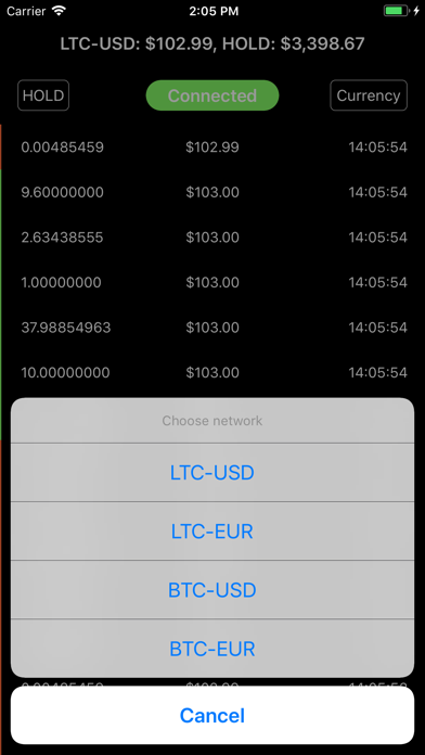 How to cancel & delete Cryptos Ticker from iphone & ipad 4