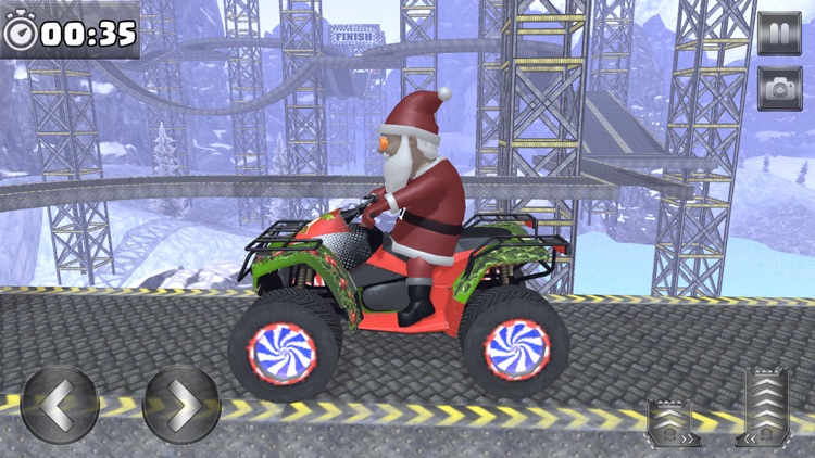 Impossible ATV Santa Stunts screenshot-3