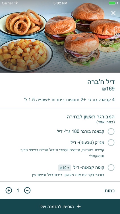 בורגר קאבנה