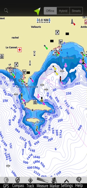 French Riviera Nautical Chart