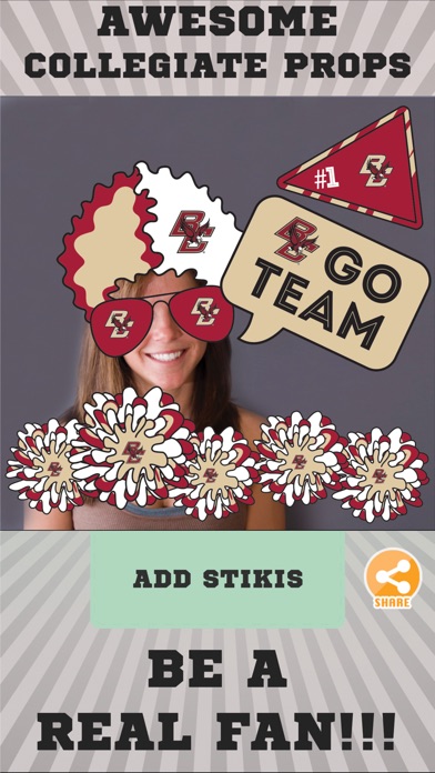 Boston College Eagles Selfie Stickers screenshot 2