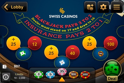 Swiss Casinos Table Games screenshot 3