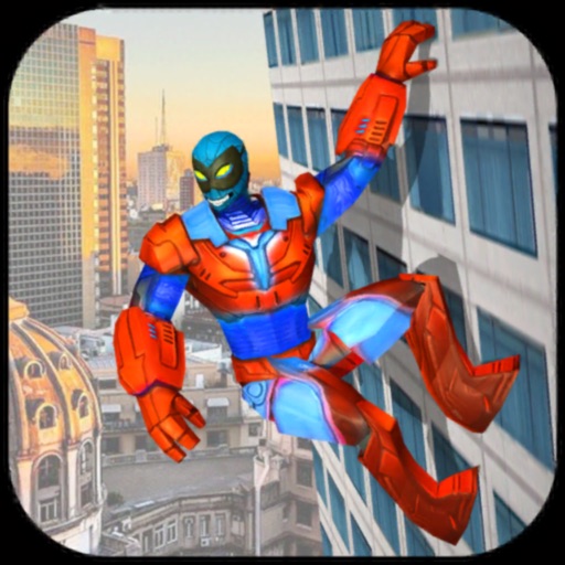 Flying Super-Hero City Rescue Icon