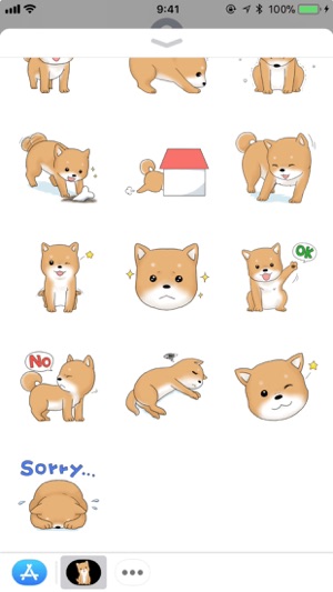 Stamps for iMessage : shiba 豆柴(圖5)-速報App