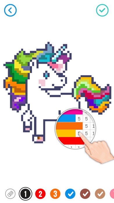 Pixel Cartoon: Number Coloring screenshot 2