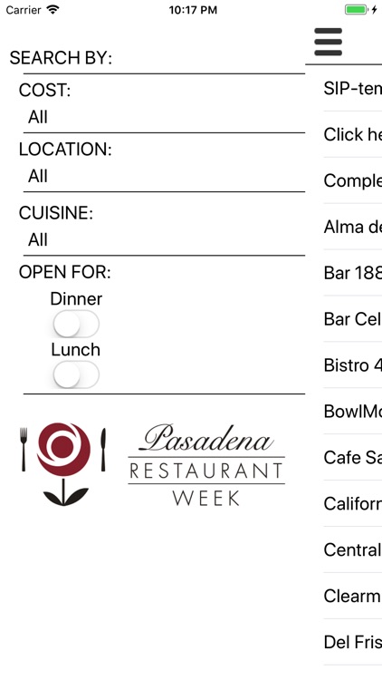 Pasadena Restaurant Week