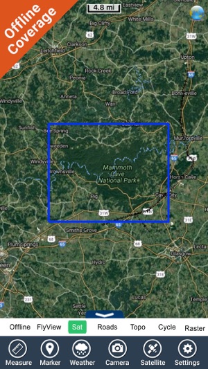 Mammoth Cave National park gps and outdoor map(圖5)-速報App