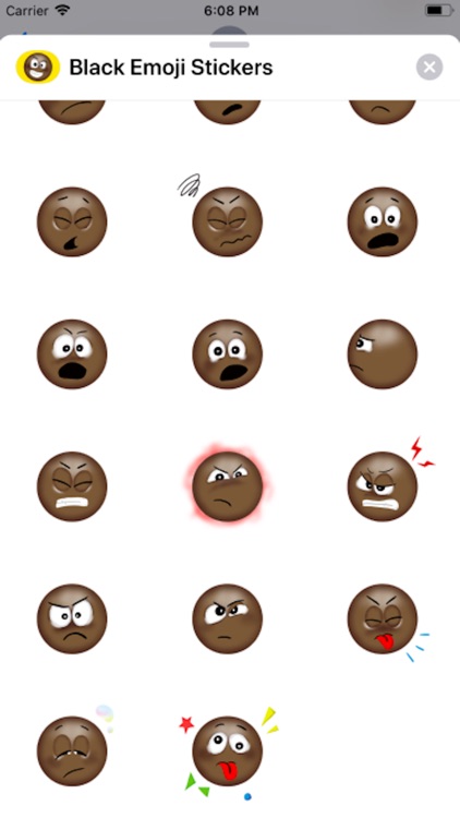 Black Emoji Stickers !! screenshot-3