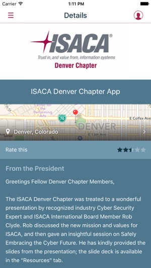 ISACA Denver Chapter App(圖3)-速報App