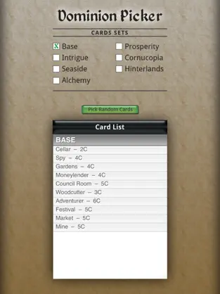 Screenshot 1 Dominion Card Picker iphone