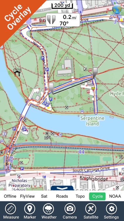 Hyde Park (London) - GPS Map Navigator