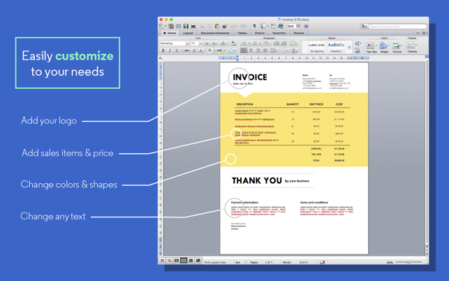 Invoice Templates for MS Word(圖2)-速報App