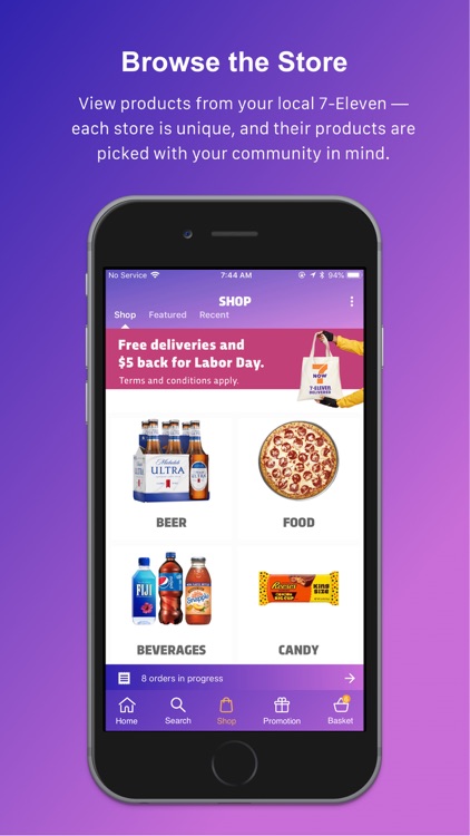 7NOW: Food & Alcohol Delivery