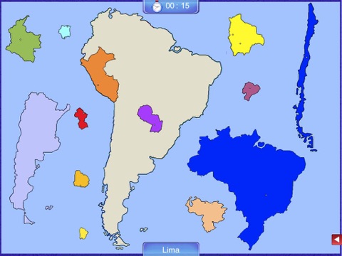 South America Puzzle Map screenshot 2