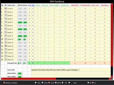 THSAProf-Handball Statistik screenshot 3