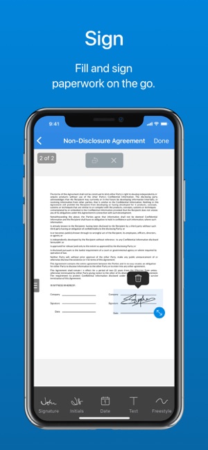 signeasy sign and fill docs on the app store iphone app nda template