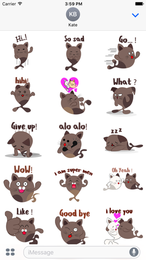 Chocolate cat emoji & sticker(圖2)-速報App