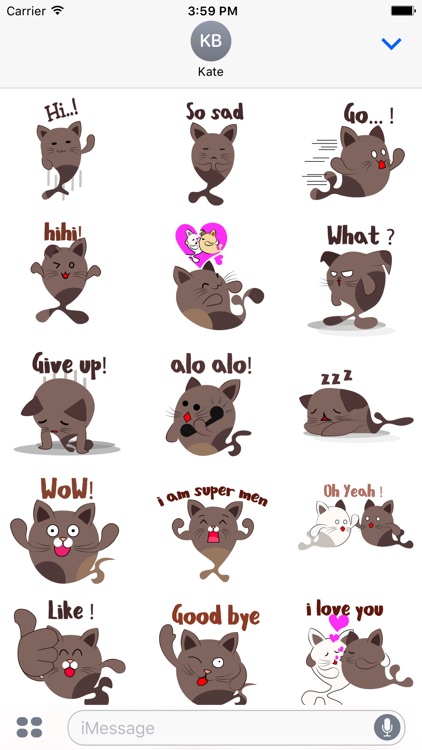 Chocolate cat emoji & sticker