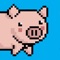 Pixel game about a little pig that was falling and sometimes flying