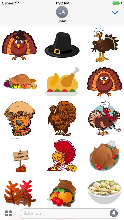 Thanksgiving Turkey Stickers