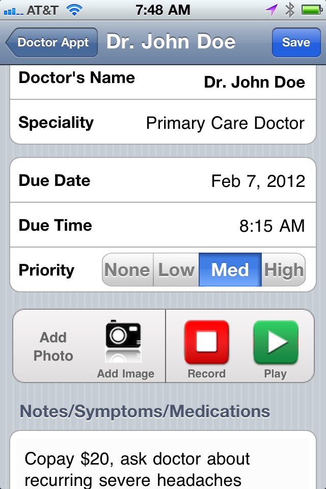 Doctors Appointment Reminder screenshot 2