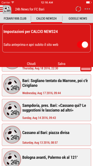 24h News for FC Bari(圖2)-速報App