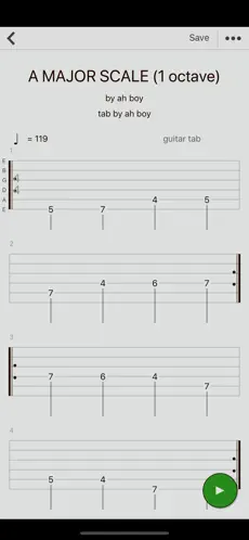 Captura 1 Guitar Tabs X : Tablaturas iphone