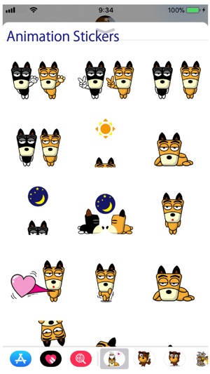 TF-Dog Animation 7 Stickers