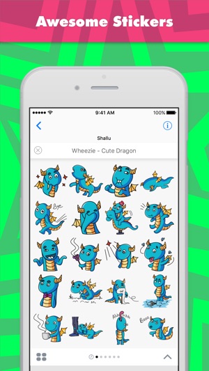 Wheezie - Cute Dragon stickers