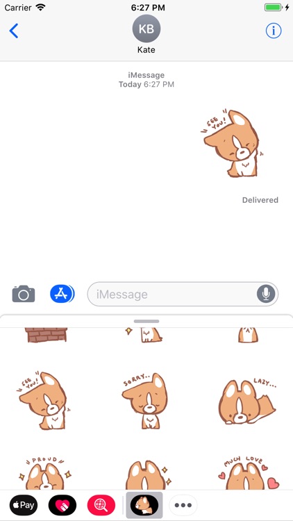 Waffle the Corgi Stickers