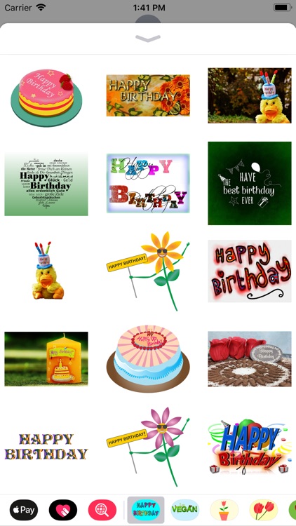 Happy Happy Birthday Stickers