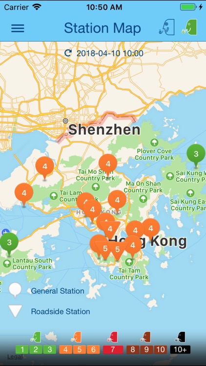 HK AQHI 香港空氣質素健康指數