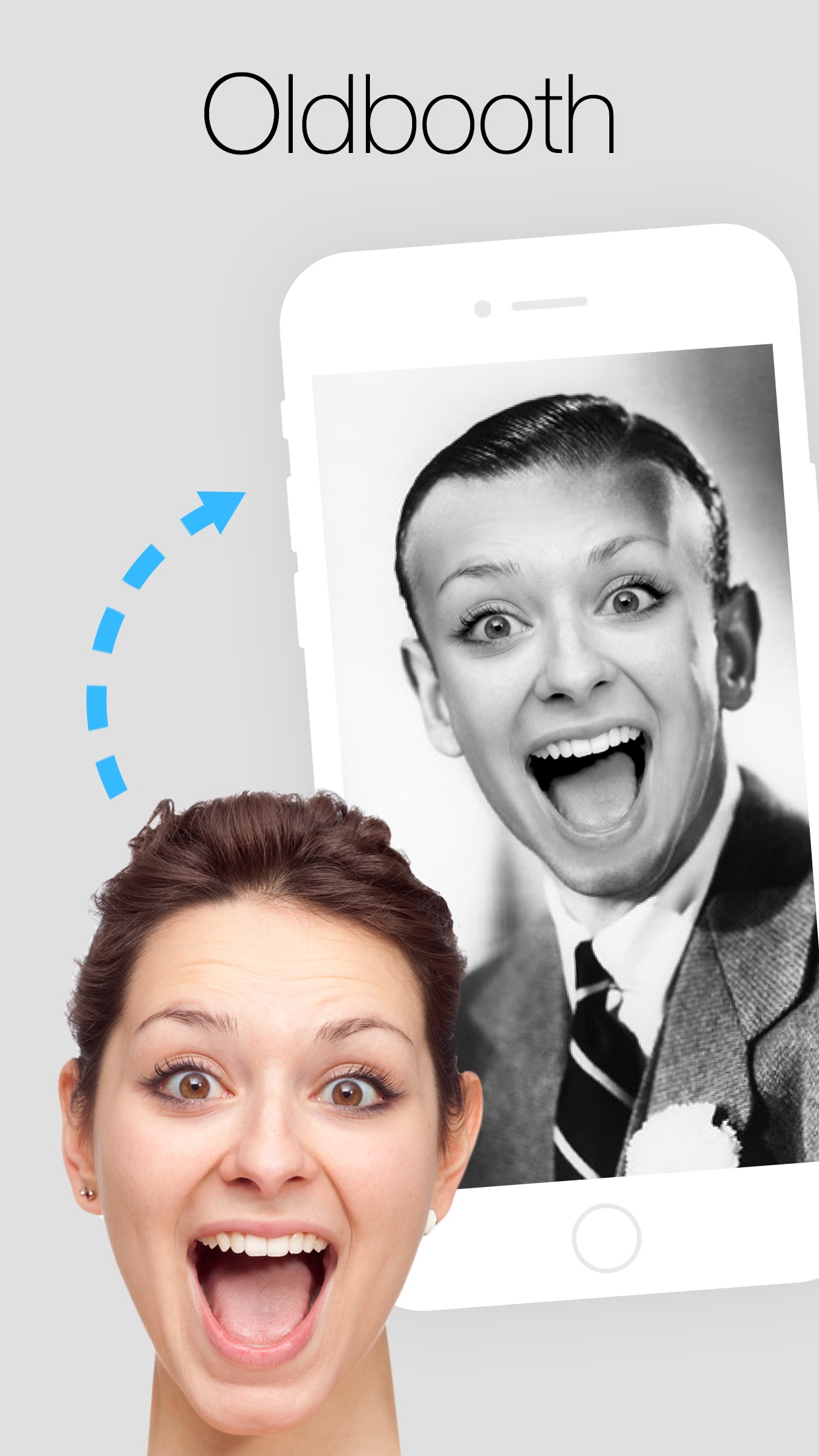 Screenshot do app OldBooth