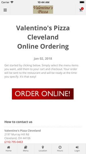 Valentino's Pizza Cleveland(圖1)-速報App