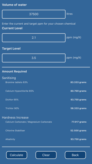 Pool Chemical & Volume Calc(圖3)-速報App