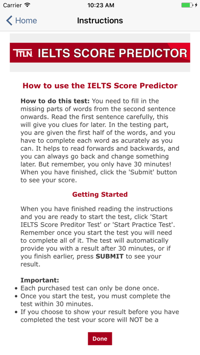 How to cancel & delete IELTS Score Predictor from iphone & ipad 2