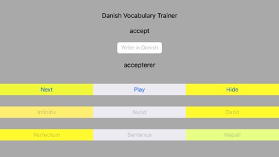 Danish Vocabulary Trainer Pro screenshot 2