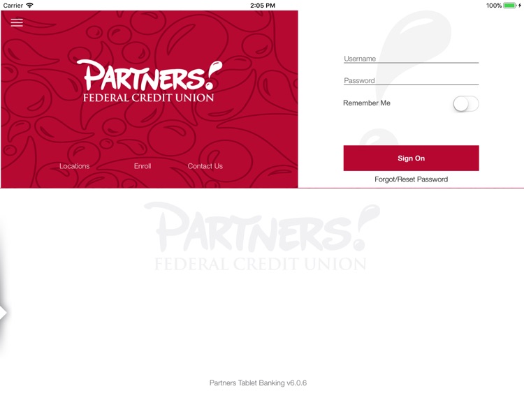 Partners Tablet Banking