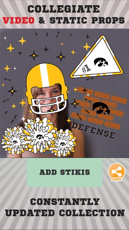 Iowa Hawkeyes Animated Selfie Stickers